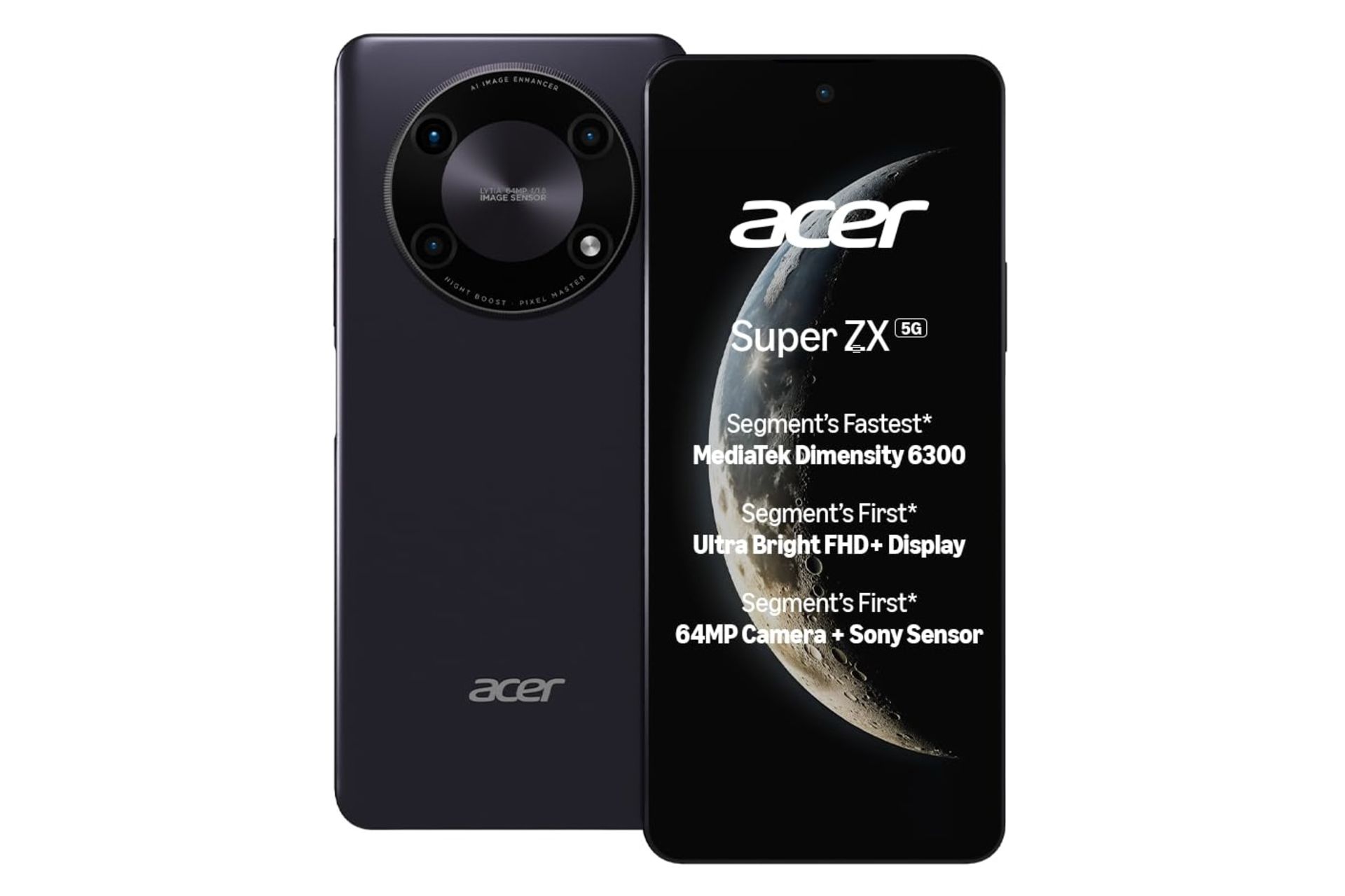 پنل جلو و پشت گوشی موبایل ایسر Acer Super ZX سرمه ای تیره