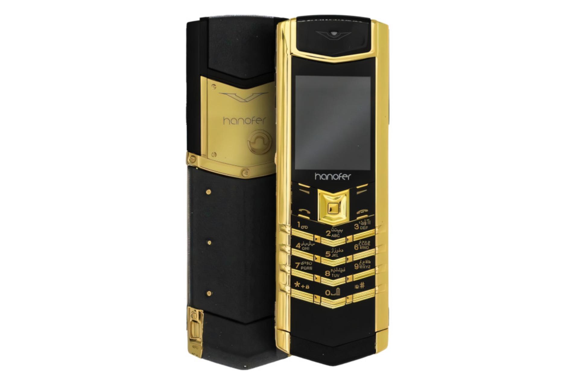 پنل جلو و پشت گوشی موبایل هانوفر V6 پرو طلایی / Hanofer V6 Pro