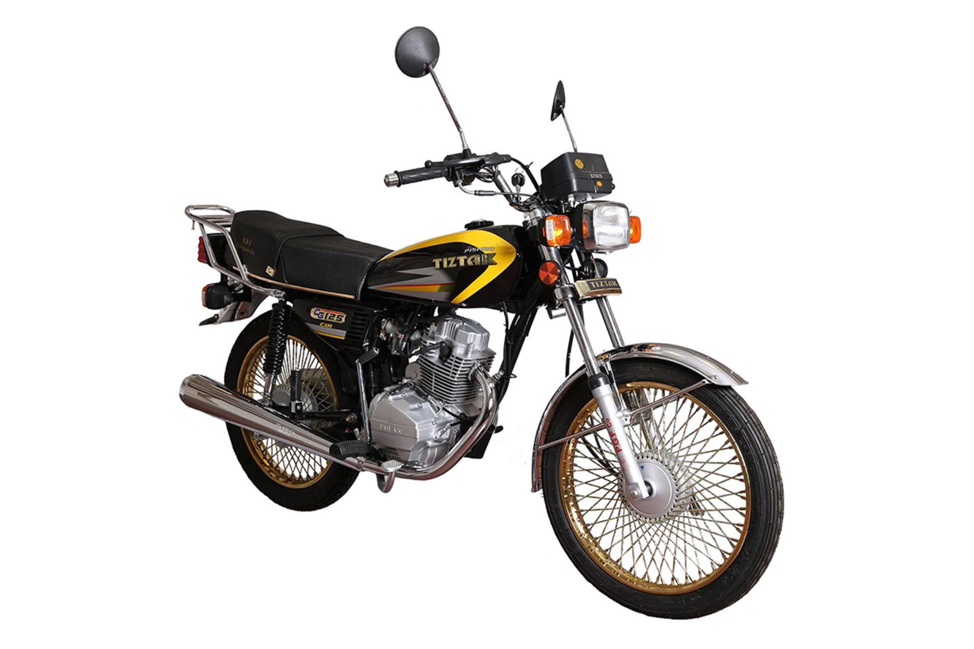 موتور سیکلت پیشرو تیزتک Pishro Gostar Fars TIZTAK 125 نمای جلو و جانبی