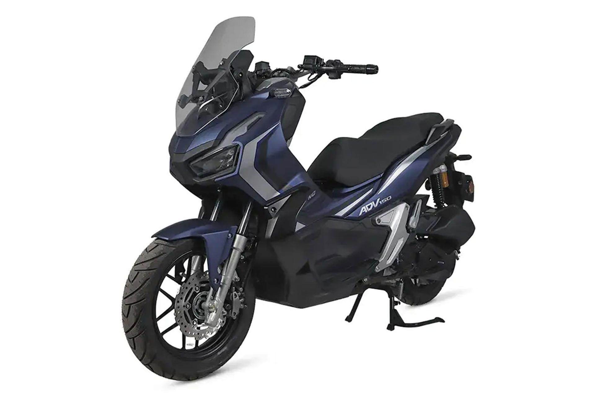 مرجع متخصصين ايران موتورسيكلت دينو Dino Motor ADV 150 نماي جلو و جانبي