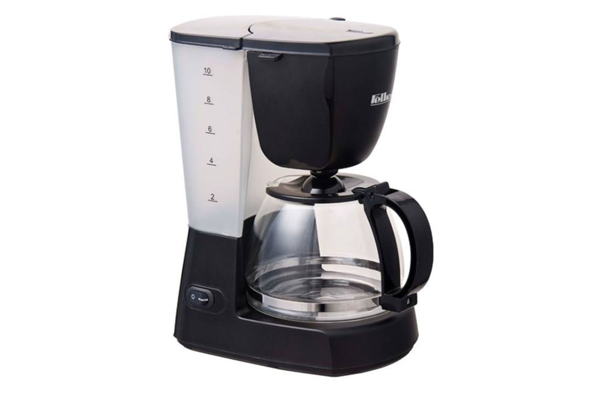 قهوه ساز فلر Feller CM 60 رنگ مشکی نمای جلو و جانبی