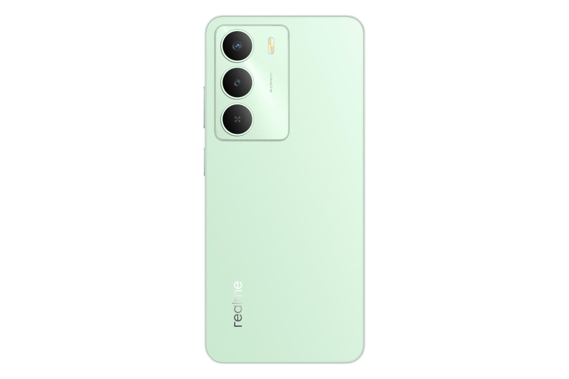 پنل پشت و چینش دوربین گوشی موبایل ریلمی Realme C73 5G سبز روشن