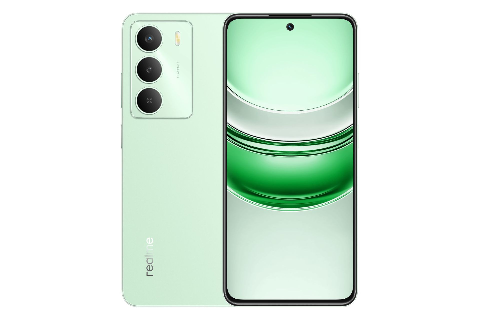 پنل جلو و پشت گوشی موبایل ریلمی Realme C73 5G سبز روشن