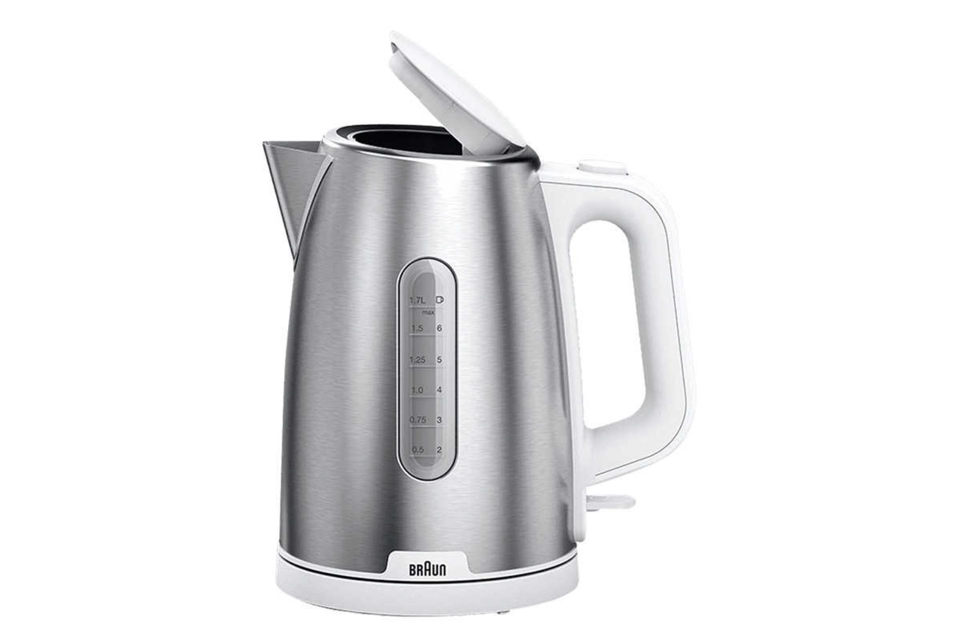 نمای جلوی کتری برقی براون WK 1500 رنگ سفید