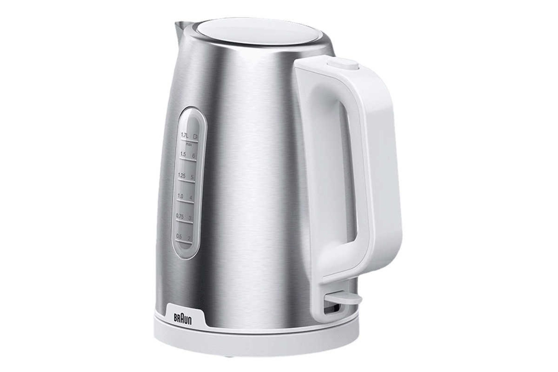 نمای سمت راست کتری برقی براون WK 1500 رنگ سفید