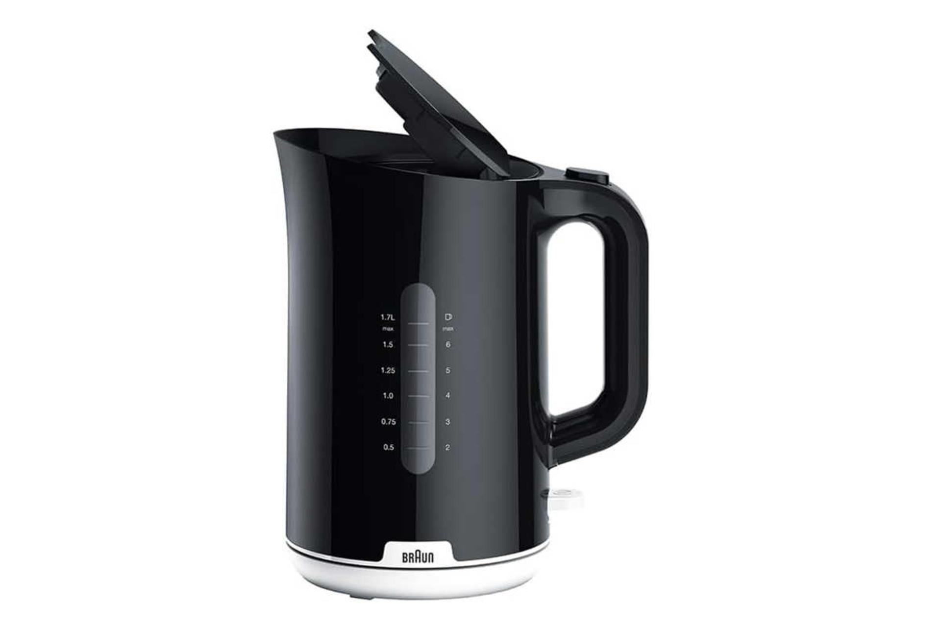 نمای جلوی کتری برقی براون WK 1100 رنگ مشکی