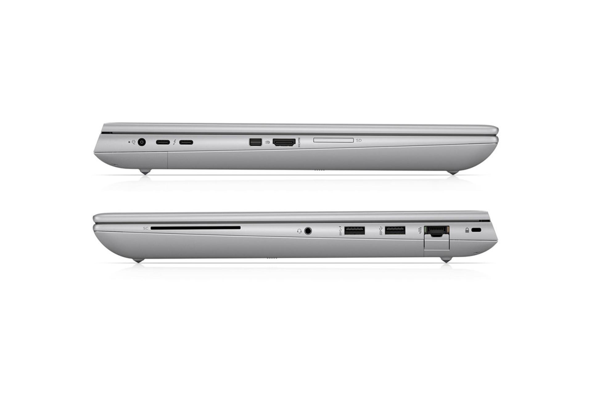 لپ تاپ اچ پی HP ZBook Fury G9 نمای جانبی و درگاه ها