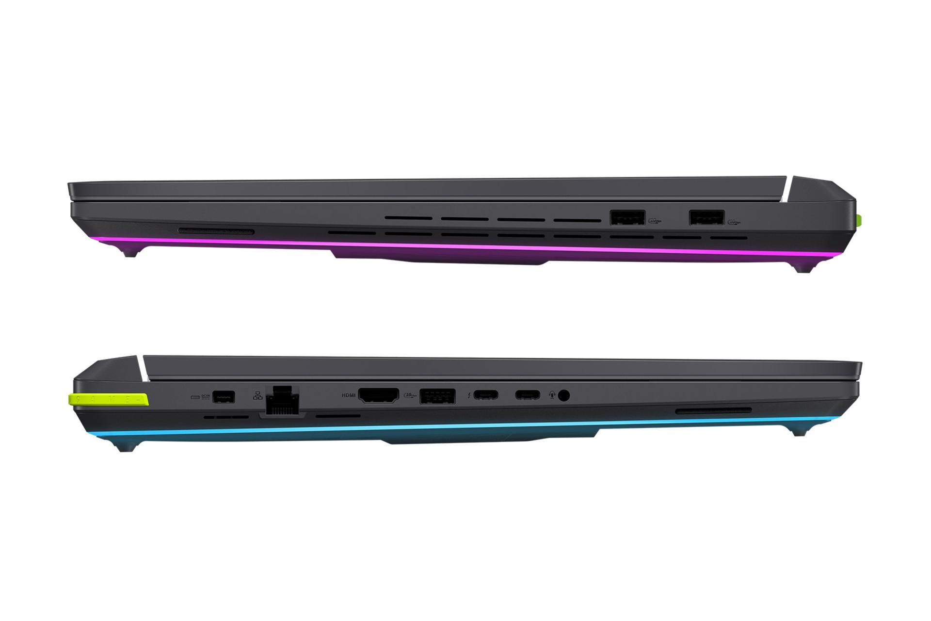 لپ تاپ ایسوس ROG Strix G18 G815 2025 نمای جانبی و درگاه ها