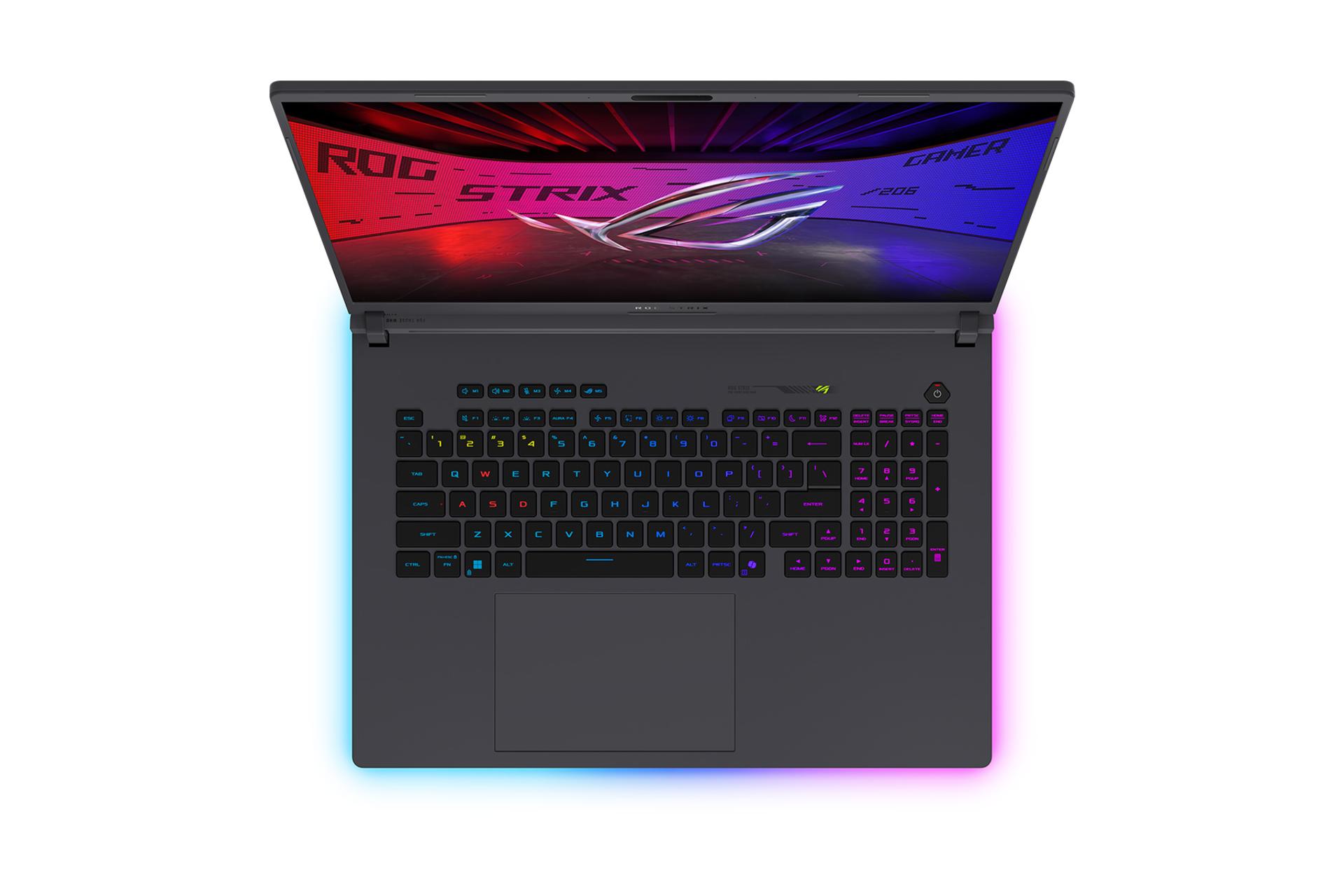 لپ تاپ ایسوس ROG Strix G18 G815 2025 نمای بالا و کیبورد