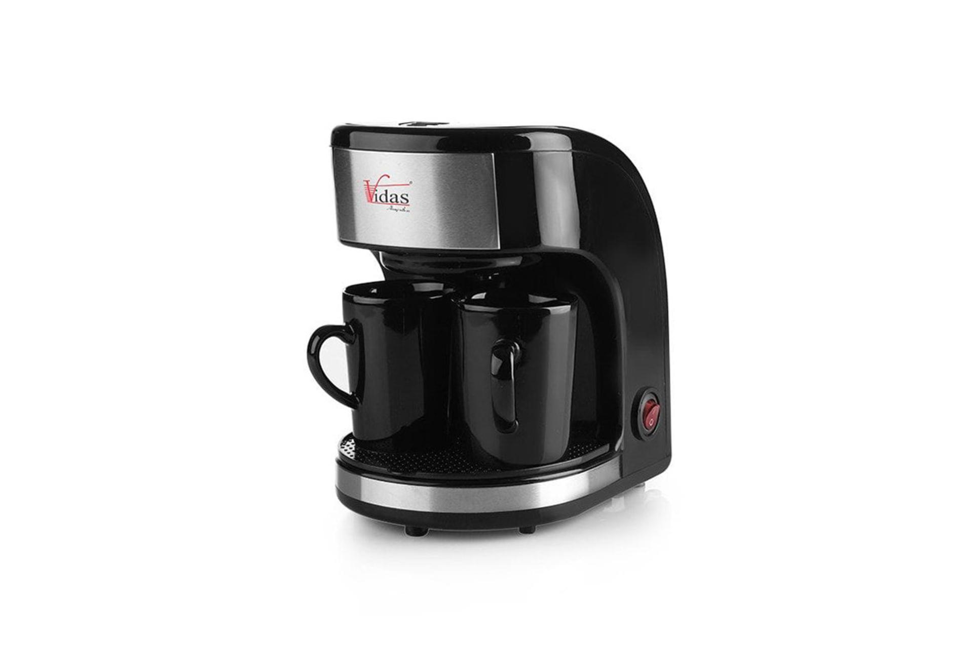 قهوه ساز ویداس Vidas VIR-2224 نمای جلو و جانبی