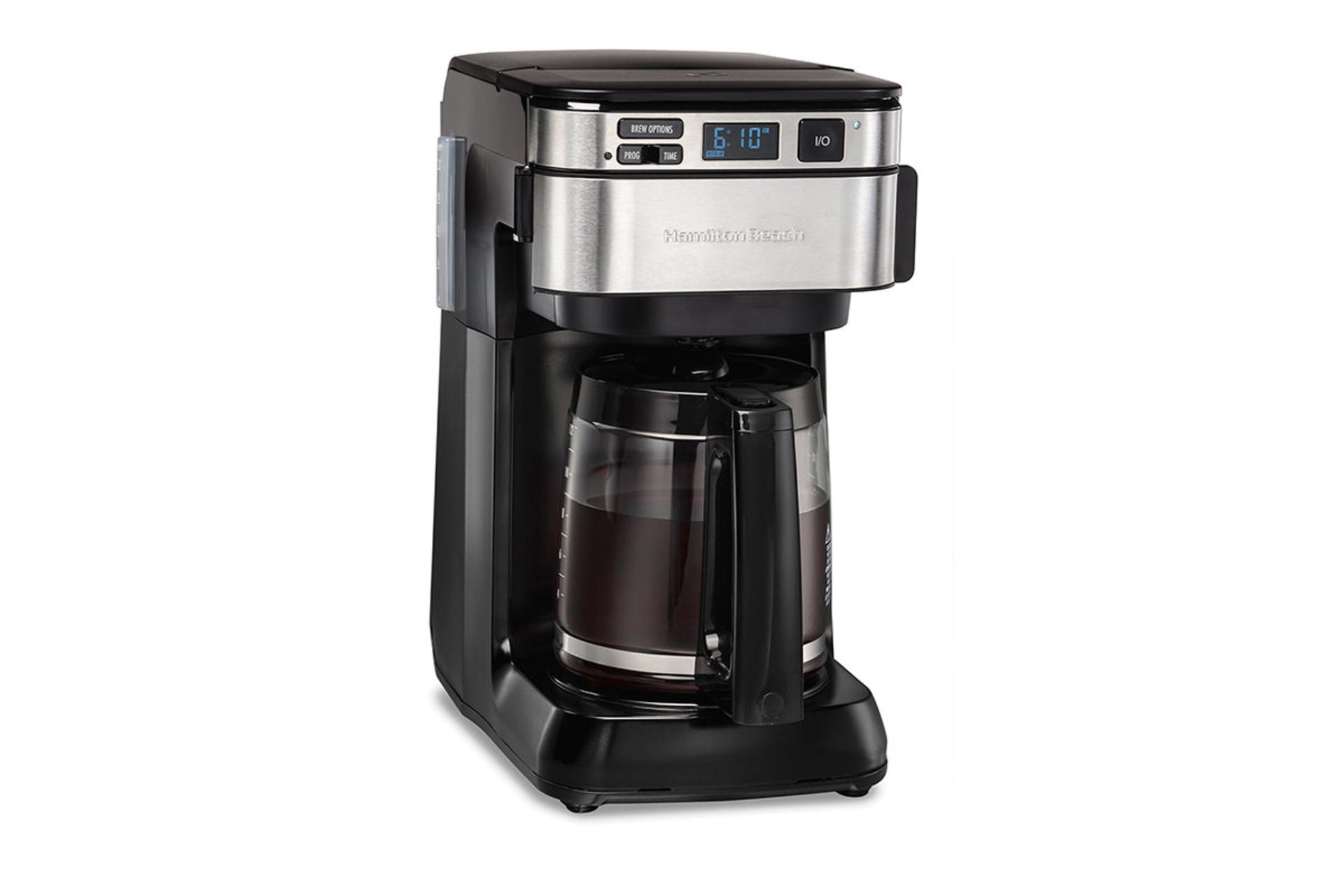 قهوه ساز همیلتون بیچ HamiltonBeach 46310 نمای جلو و جانبی