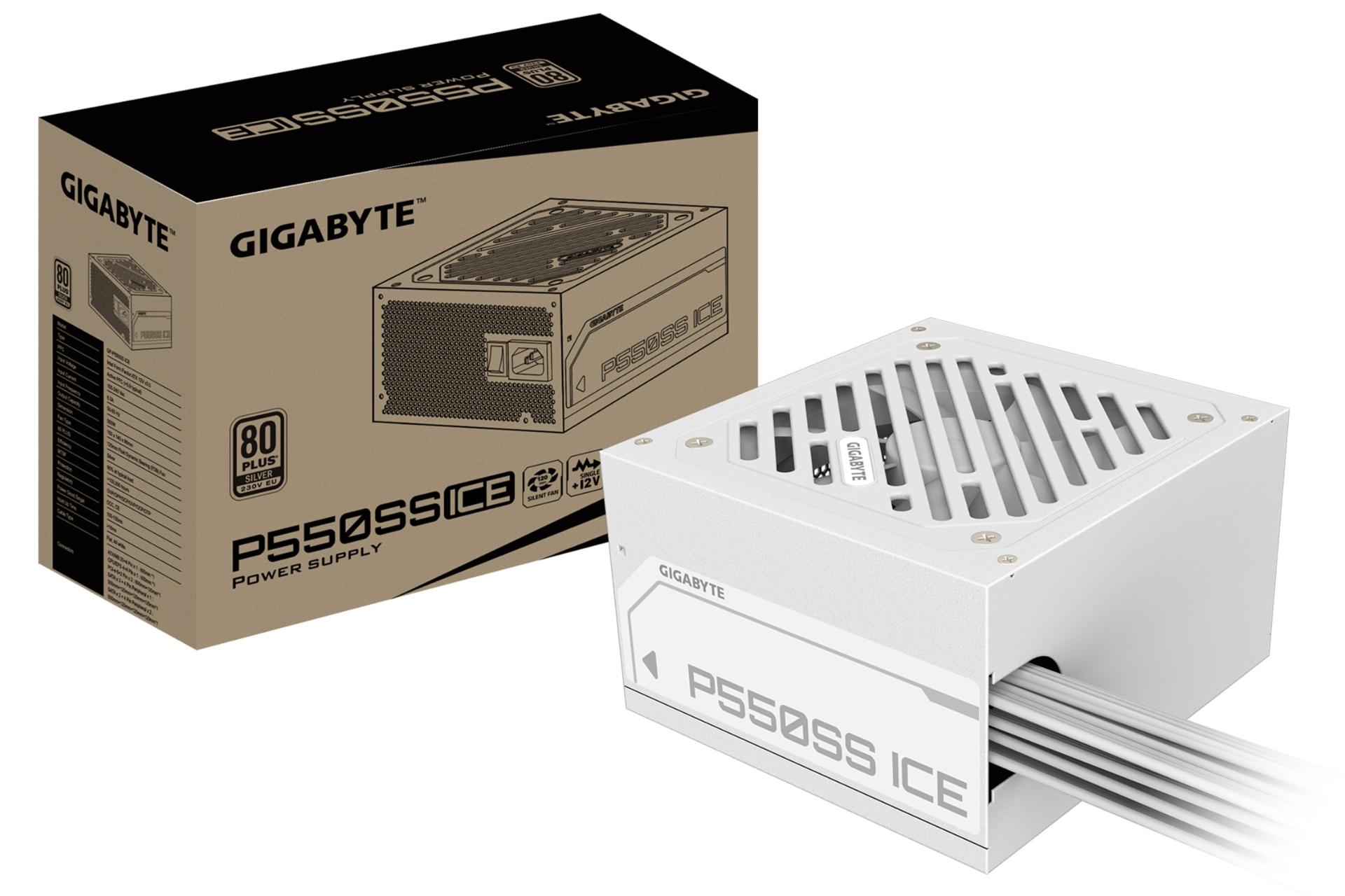 جعبه پاور کامپیوتر گیگابایت P550SS ICE با توان 550 وات