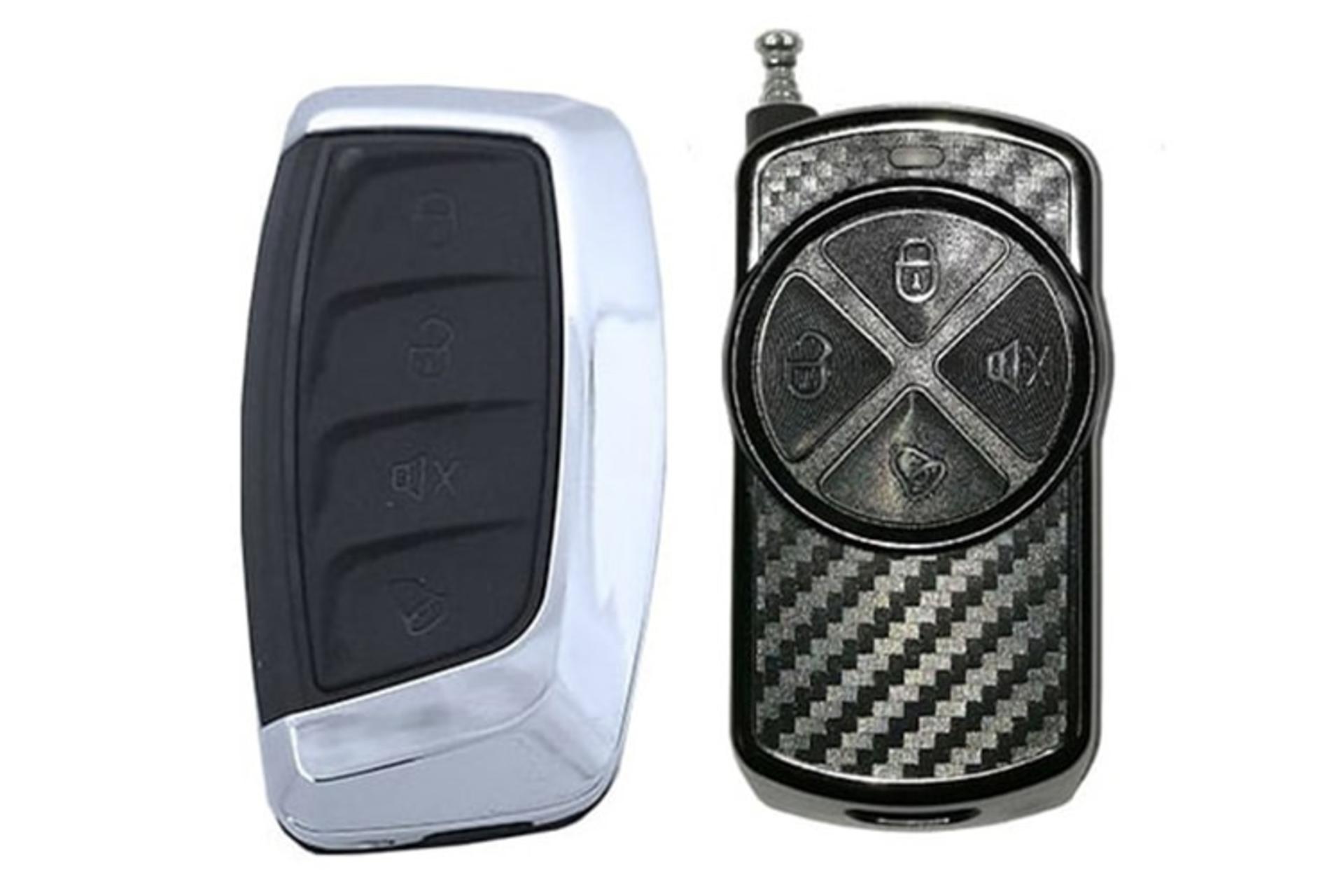 مرجع متخصصين ايران دزدگير خودرو استيل ميت Steel Mate GRH/RX1000-R5 نماي جلو ريموت اصلي و يدك