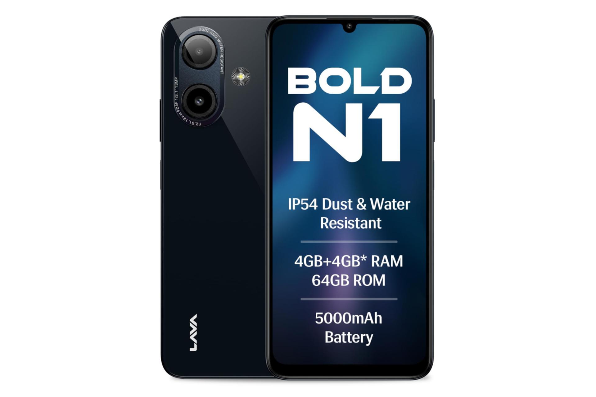 پنل جلو و پشت گوشی موبایل لاوا Lava Bold N1 مشکی