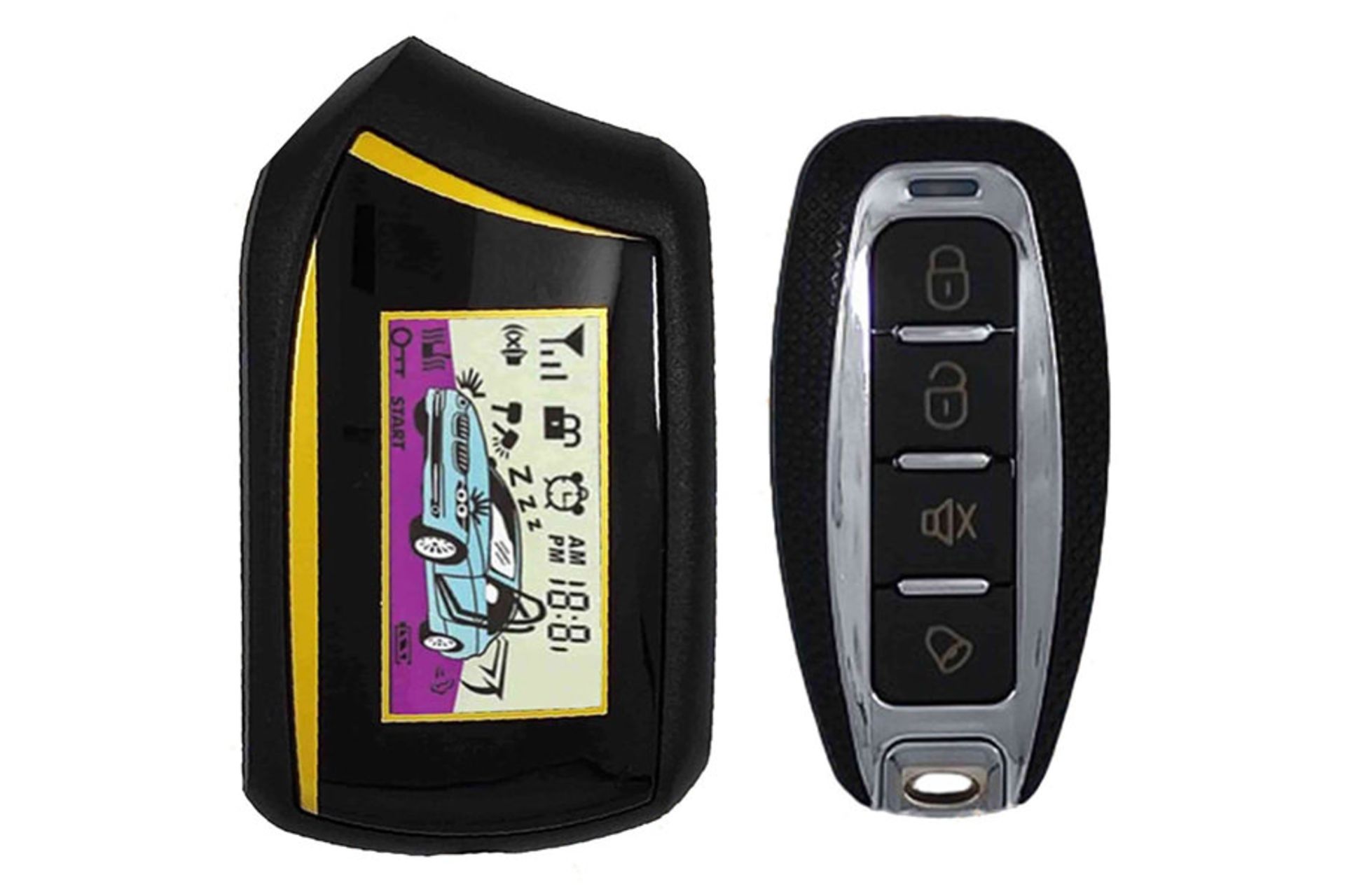 دزدگیر خودرو پاناتک Panatech P-CA 509B نمای جلو ریموت اصلی و یدک