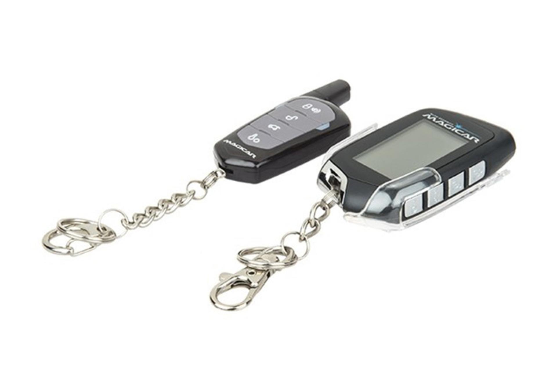 دزدگیر خودرو ماجیکار Magicar M125A نمای جانبی ریموت اصلی و یدک