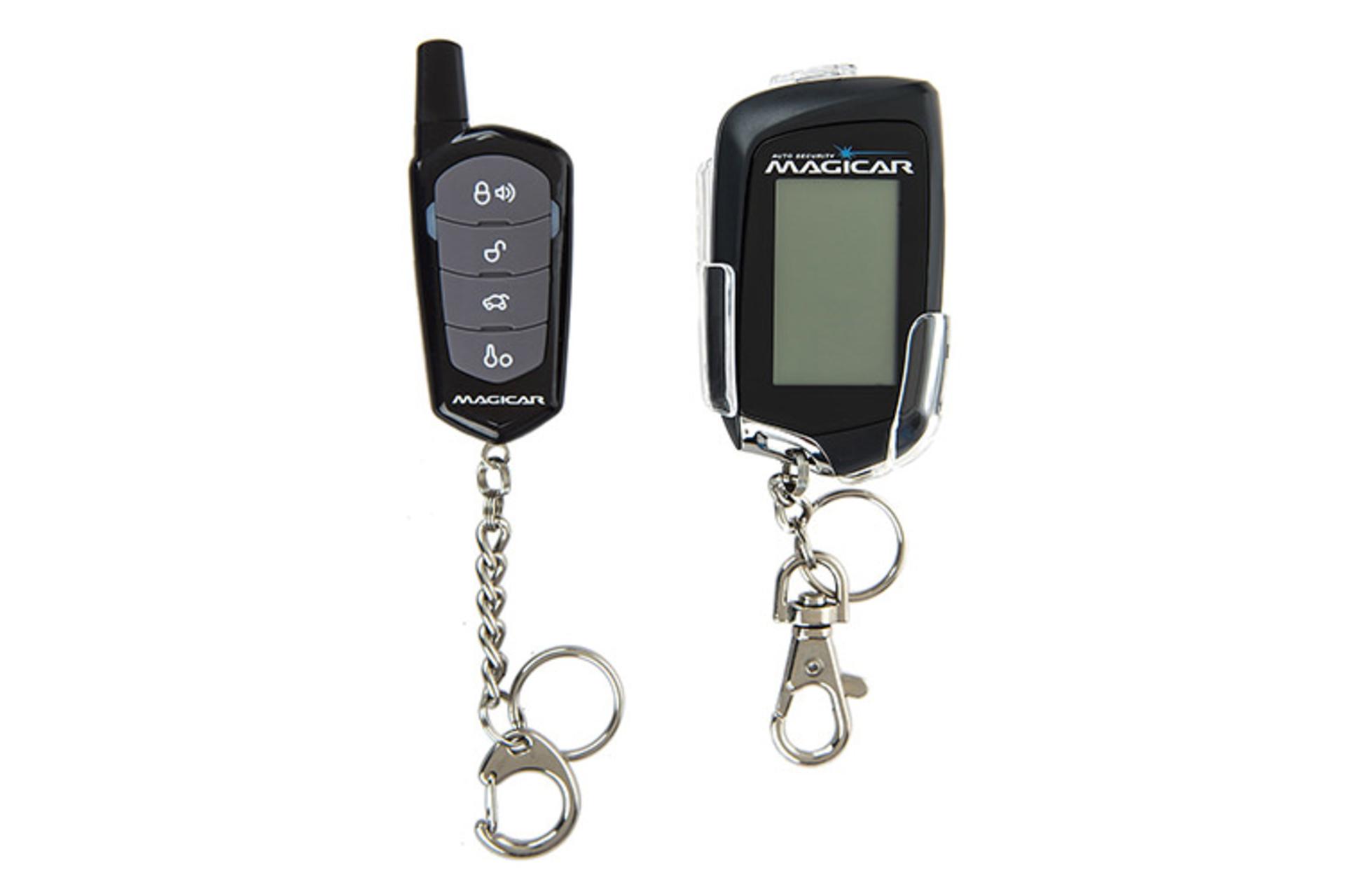 دزدگیر خودرو ماجیکار Magicar M125A نمای جلو ریموت اصلی و یدک