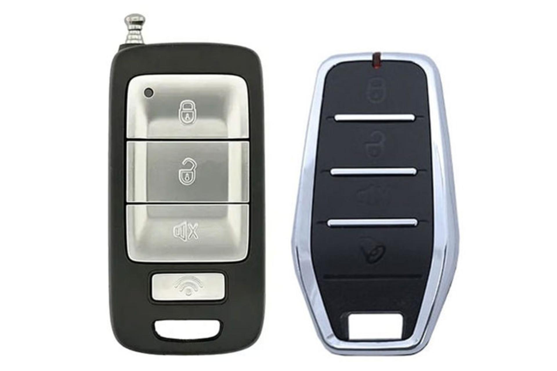 دزدگیر خودرو استیل میت Steel Mate SPEED/RX1000/70 نمای جلو ریموت اصلی و یدک