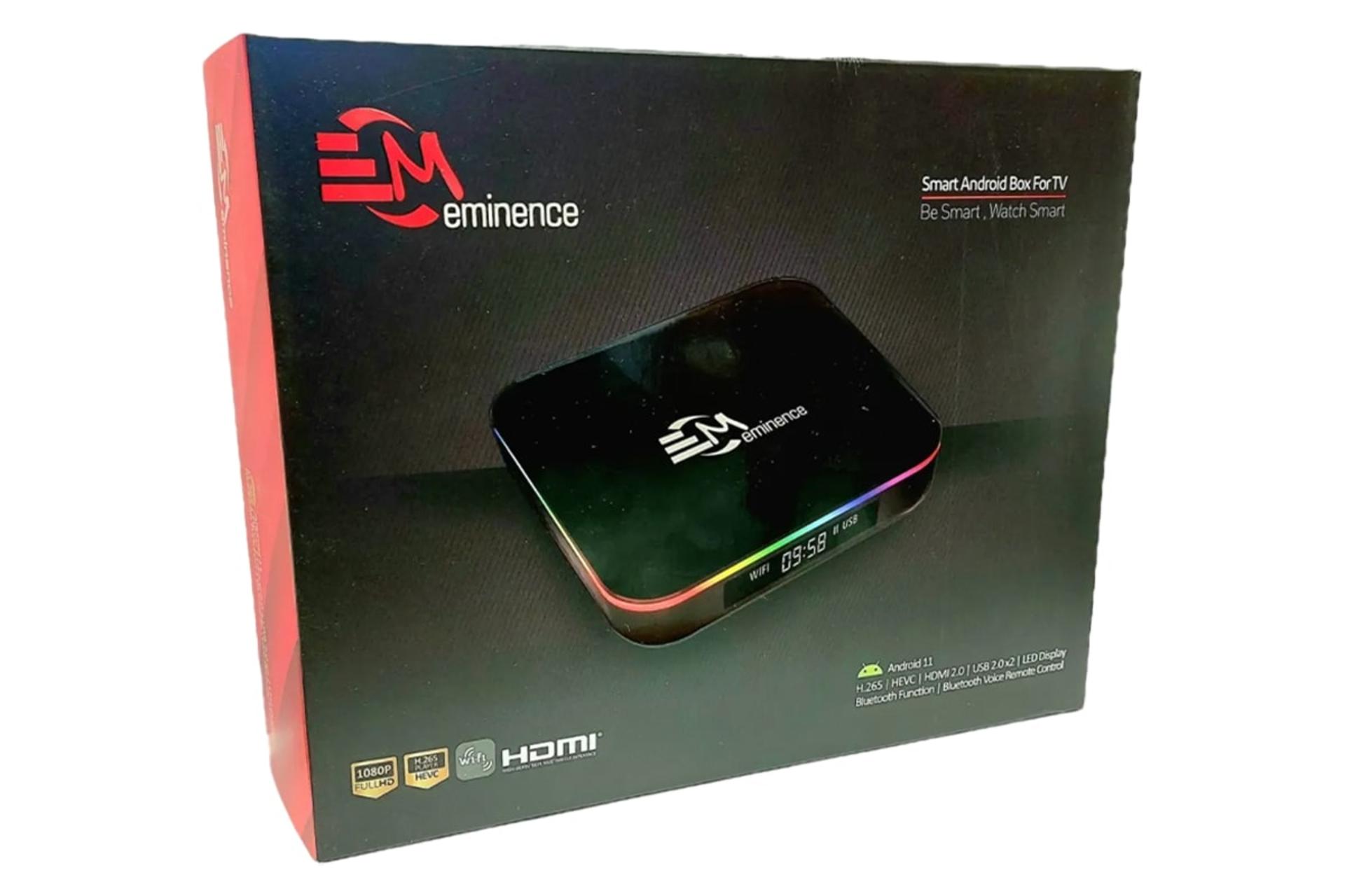 نمای جلوی جعبه اندروید باکس امیننس EM1