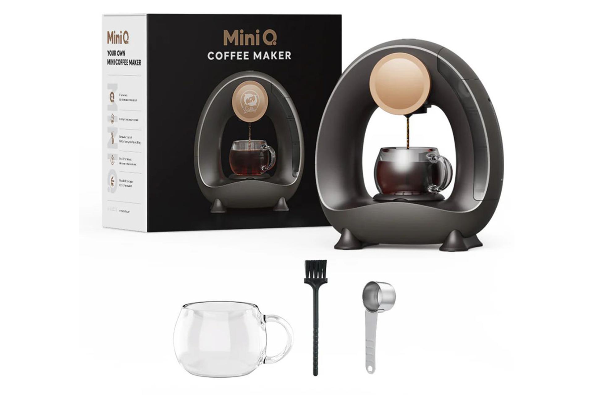 قهوه ساز ایکافیلاس iCafilas Mini Q نمای جعبه و لوازم همراه