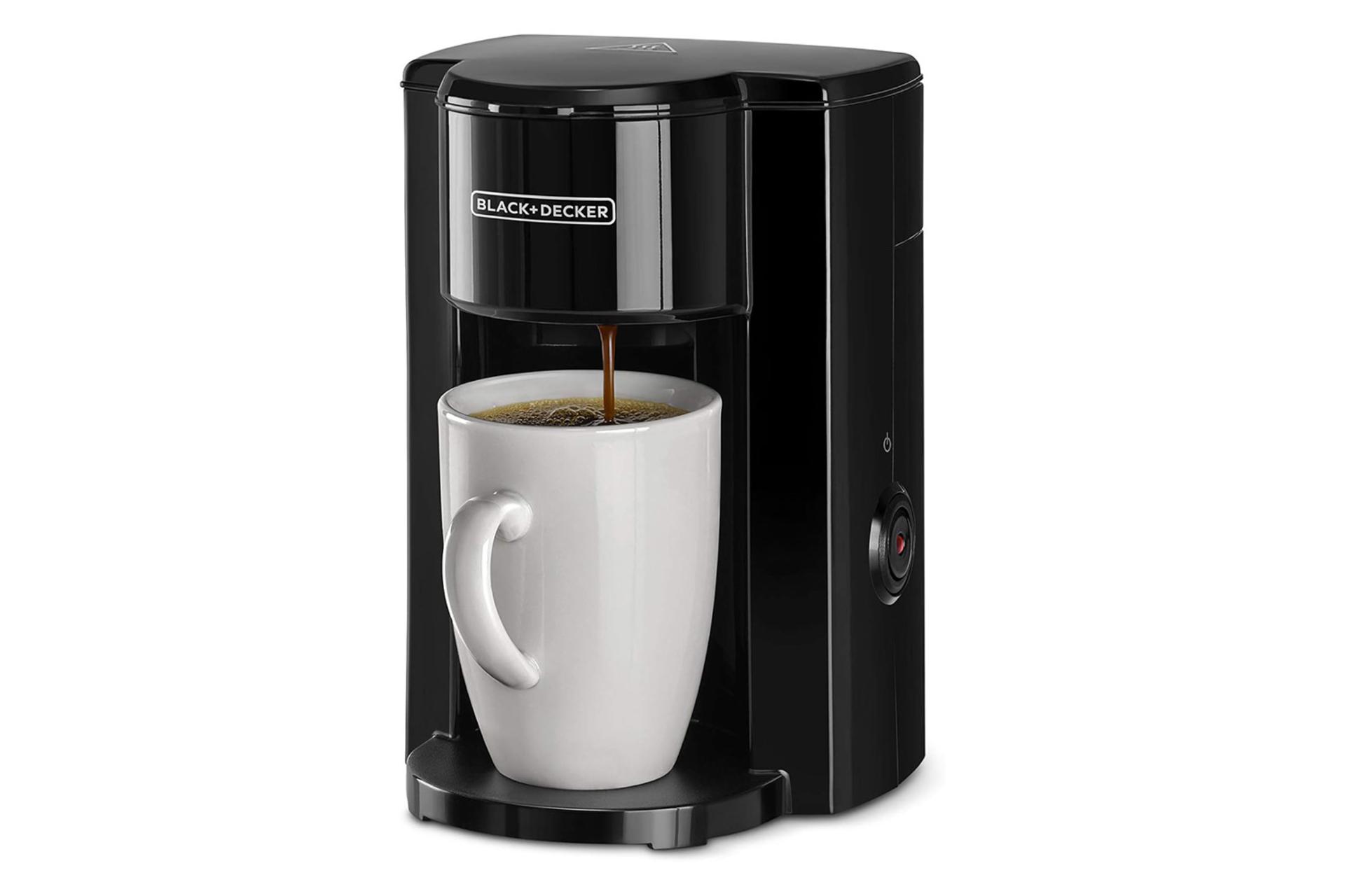 قهوه ساز بلک اند دکر BLACK+DECKER DCM25N-B5 نمای جلو و جانبی