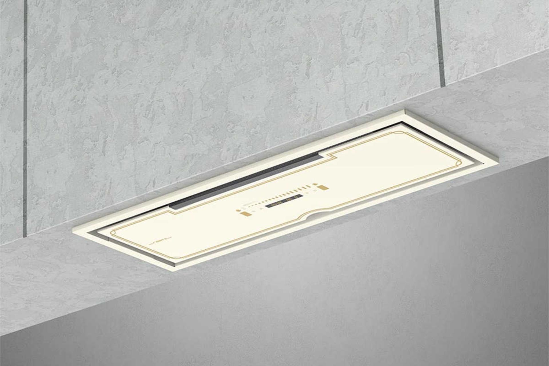 نمای سمت راست هود مخفی رابیتس RH-126 رنگ کرم