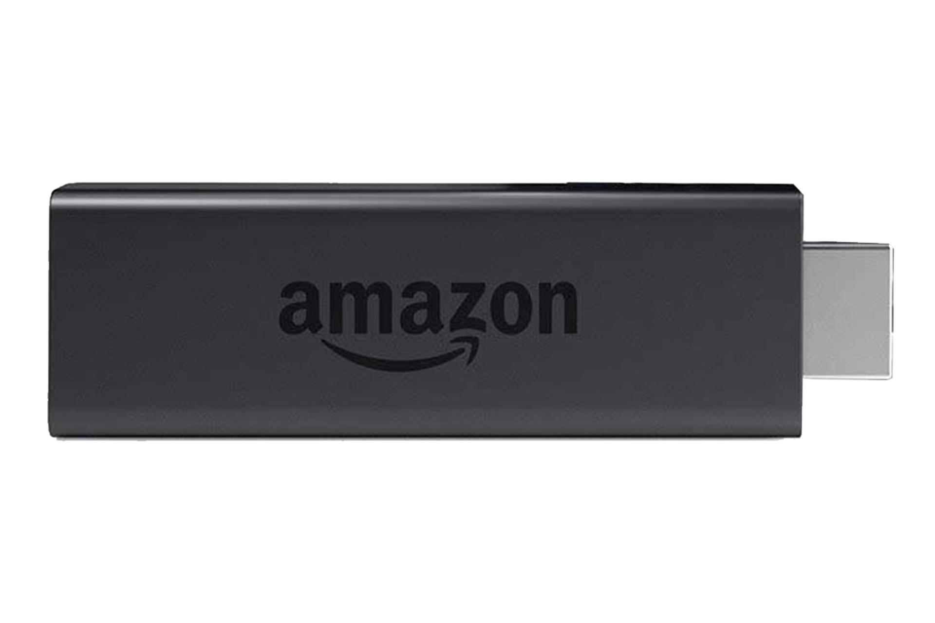 نمای کناری اندروید باکس آمازون Fire TV Stick Basic Edition 2017 با نمایش لوگو