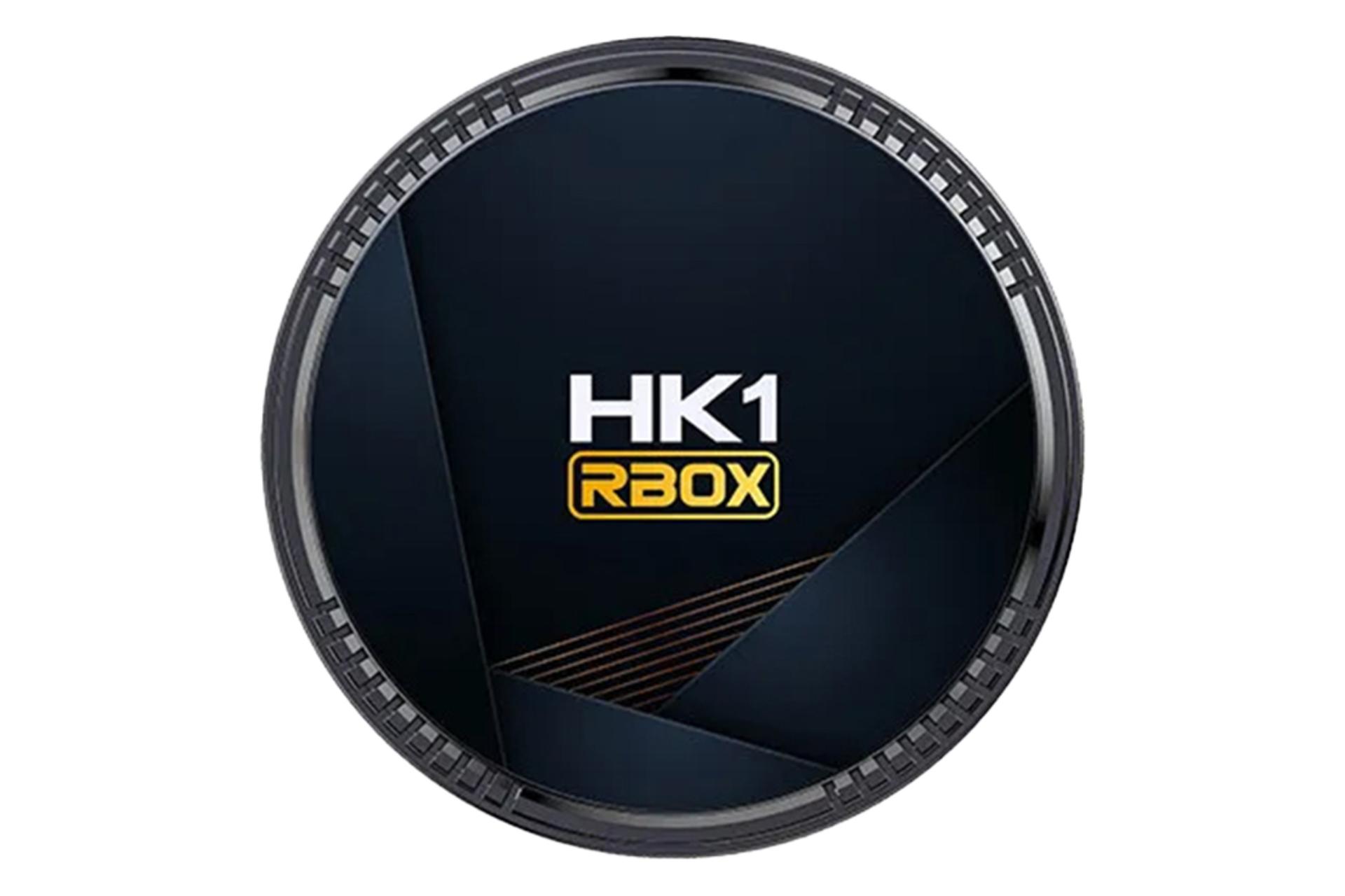 نمای پنل بالای اندروید باکس اچ کی وان RBOX H8 با نمایش لوگو