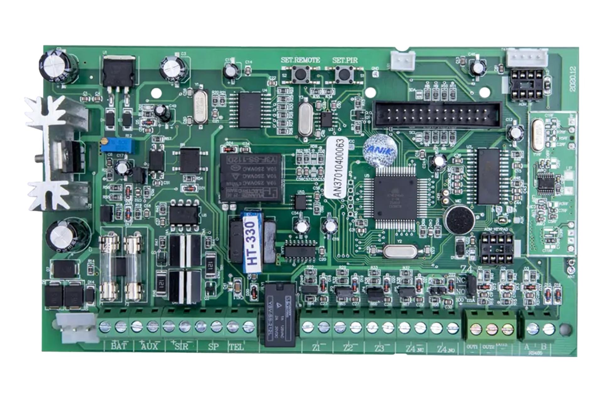 نمای PCB دزدگیر اماکن آنیک A370