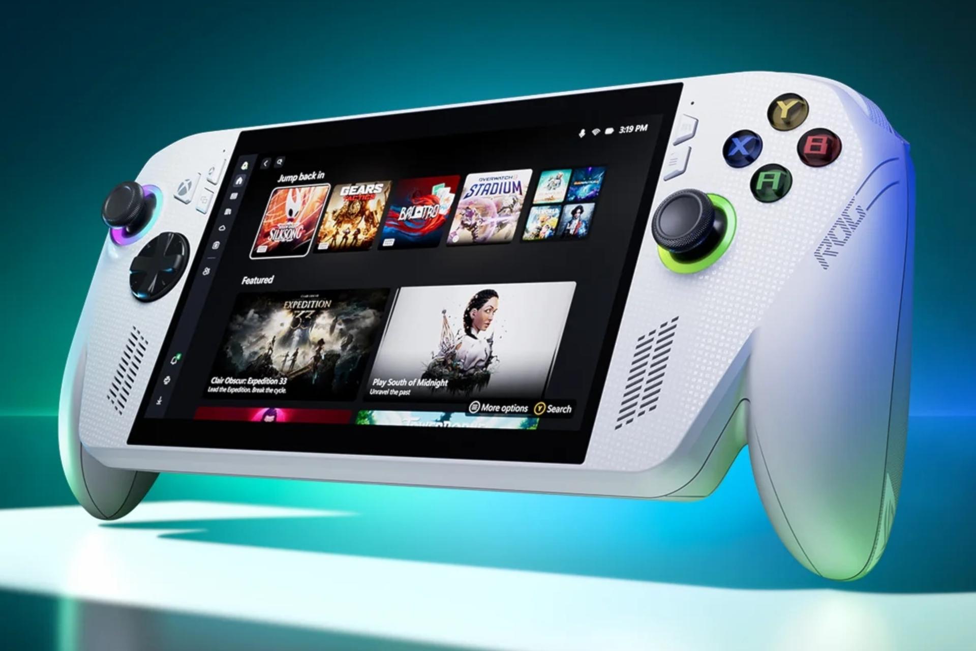 کنسول بازی ایسوس ASUS ROG Xbox Ally از نمای روبرو