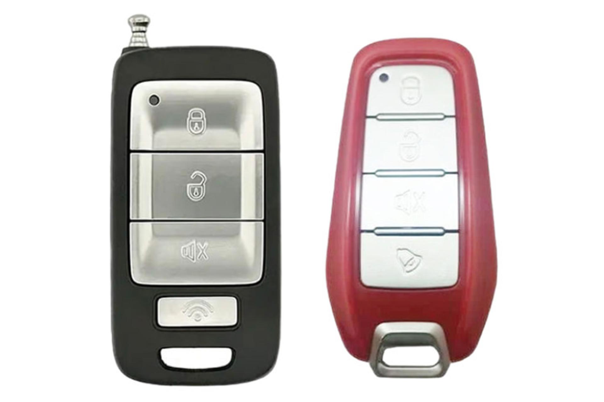 دزدگیر خودرو استیل میت Steel Mate SPEED/RX1000/M15 نمای جلو ریموت اصلی و یدک