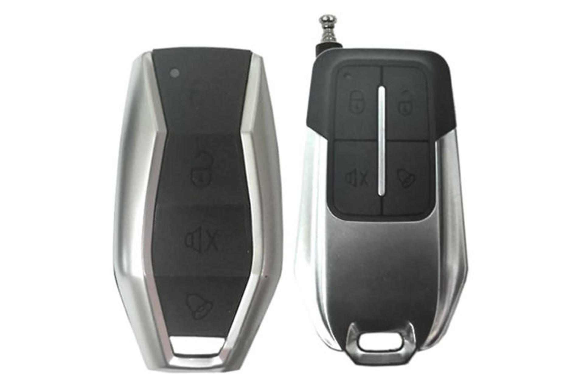 دزدگیر خودرو استیل میت Steel Mate RX1000 REDBAT-04 نمای جلو ریموت اصلی و یدک