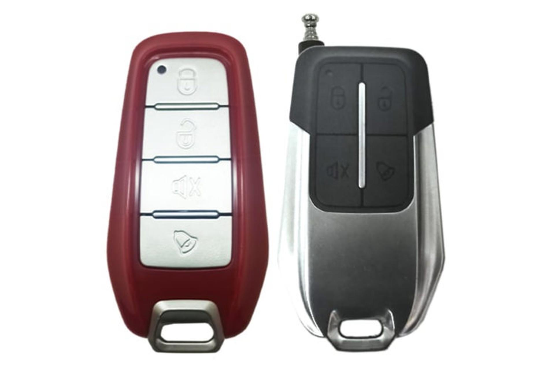 دزدگیر خودرو استیل میت Steel Mate RX1000 REDBAT-08 نمای جلو ریموت اصلی و یدک