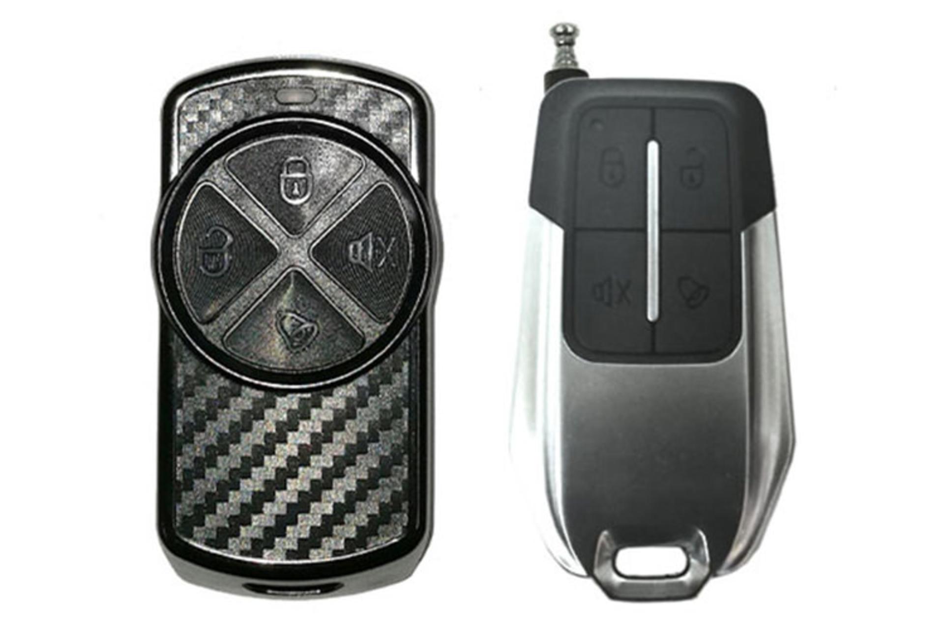 دزدگیر خودرو استیل میت Steel Mate RX1000 REDBAT-12 نمای جلو ریموت اصلی و یدک