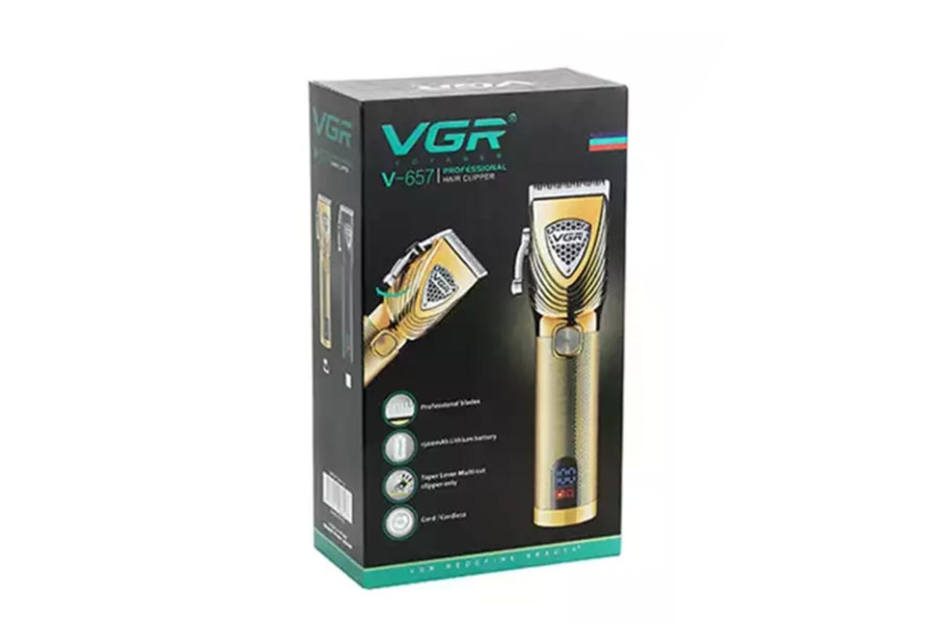 ماشین اصلاح و ریش تراش وی جی آر VGR V-657 جعبه و بسته بندی