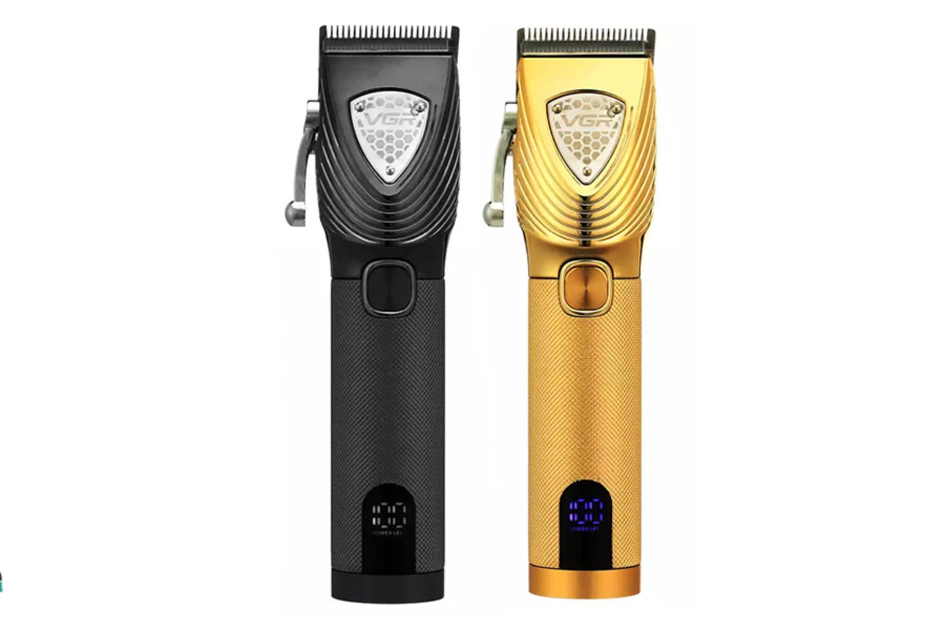 ماشین اصلاح و ریش تراش وی جی آر VGR V-657 رنگ مشکی و طلایی