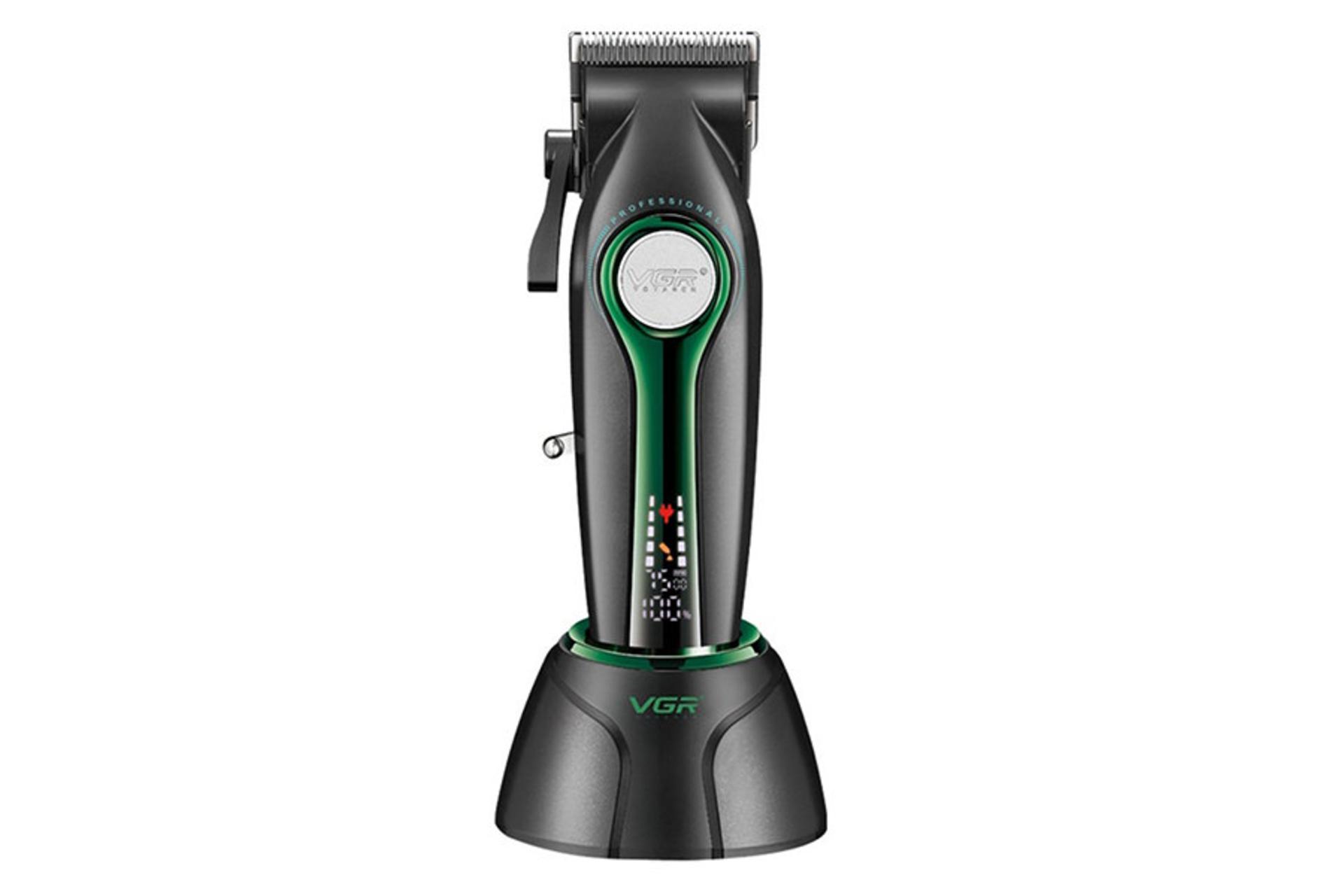 ماشین اصلاح و ریش تراش وی جی آر VGR V-010 رنگ سبز