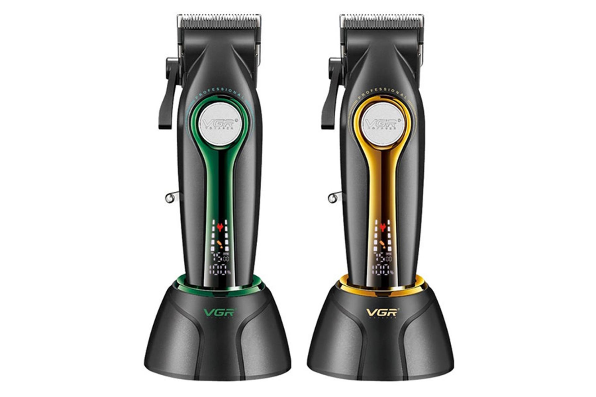 ماشین اصلاح و ریش تراش وی جی آر VGR V-010 رنگ سبز و زرد