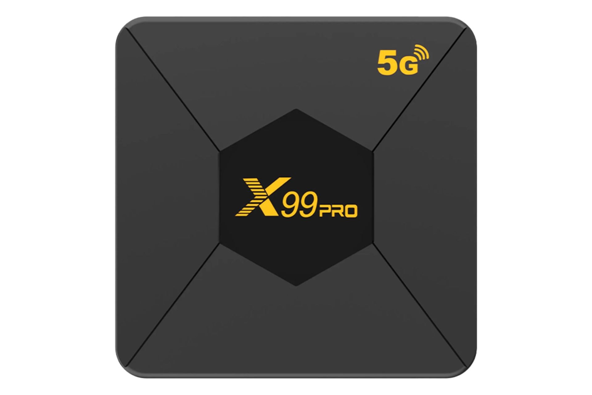 نمای پنل بالای اندروید باکس ایکس 99 Pro با نمایش لوگو