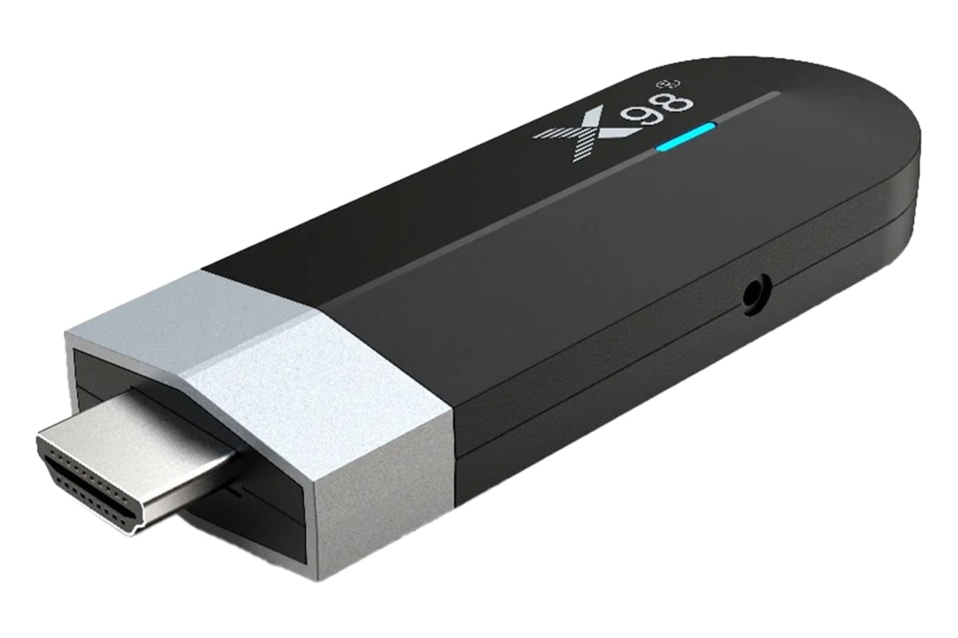 نمای نیمرخ اندروید باکس ایکس 98 S500 با نمایش خروجی HDMI و درگاه IR