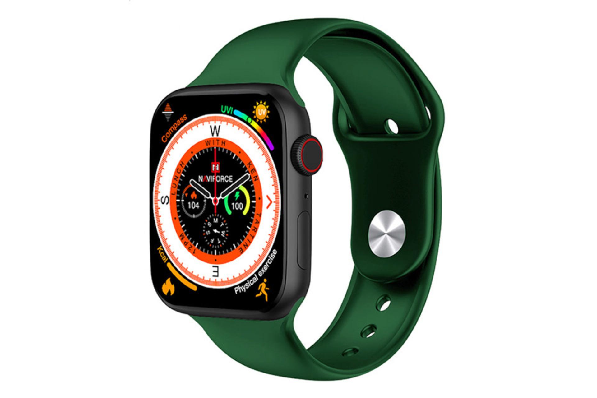 ساعت هوشمند نیوی فورس Naviforce NT14 مشکی با بند سبز