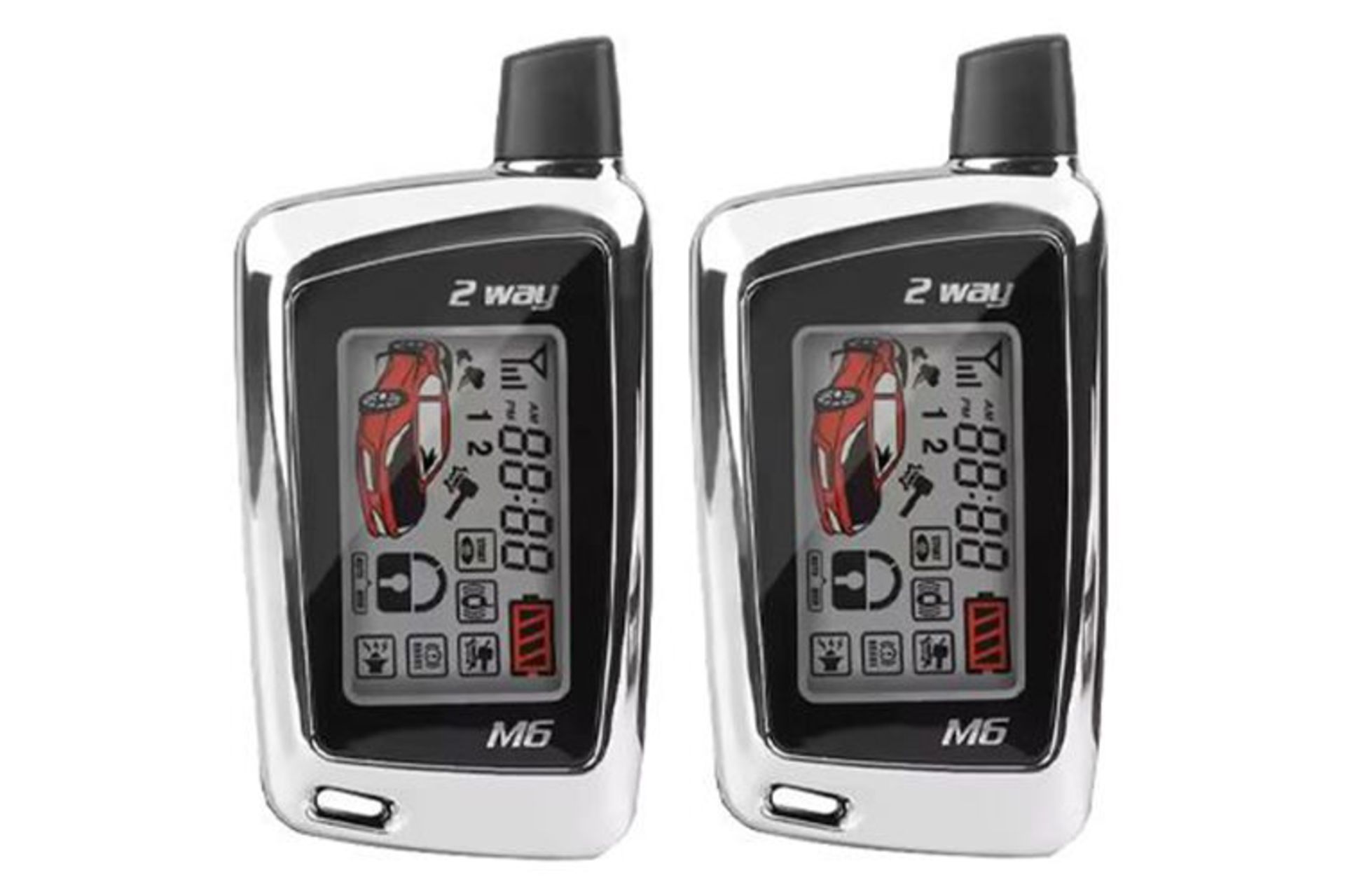 دزدگیر خودرو زنوتیک Xenotic M6 Double نمای جلو ریموت اصلی و یدک