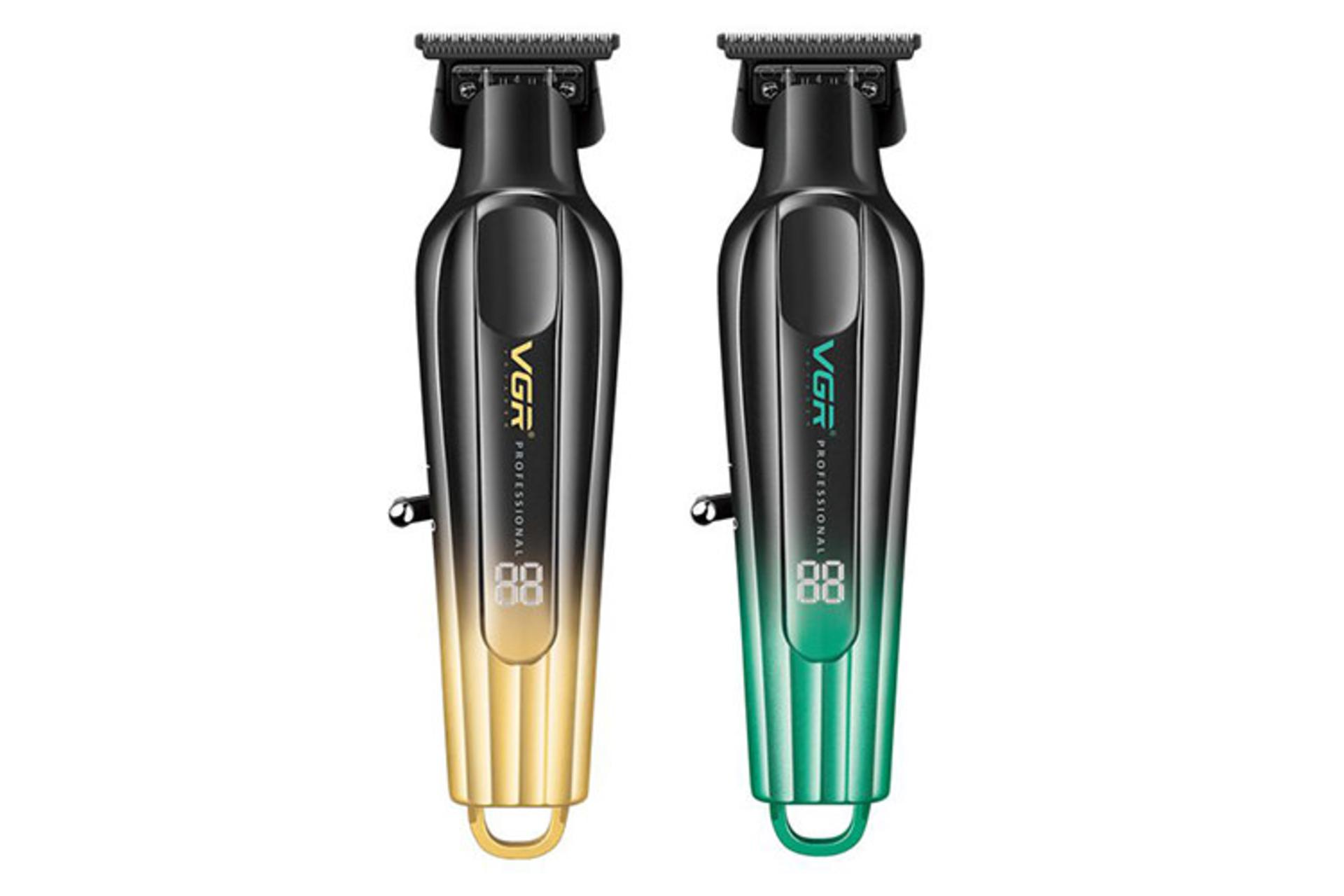 ماشین اصلاح و ریش تراش وی جی آر VGR V-935 رنگ طلایی و سبز