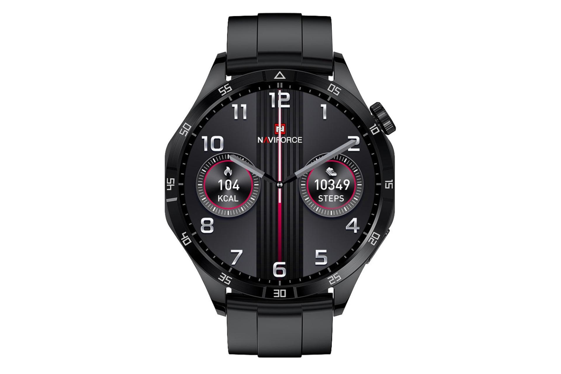 ساعت هوشمند نیوی فورس Naviforce NT12 مشکی با بند مشکی