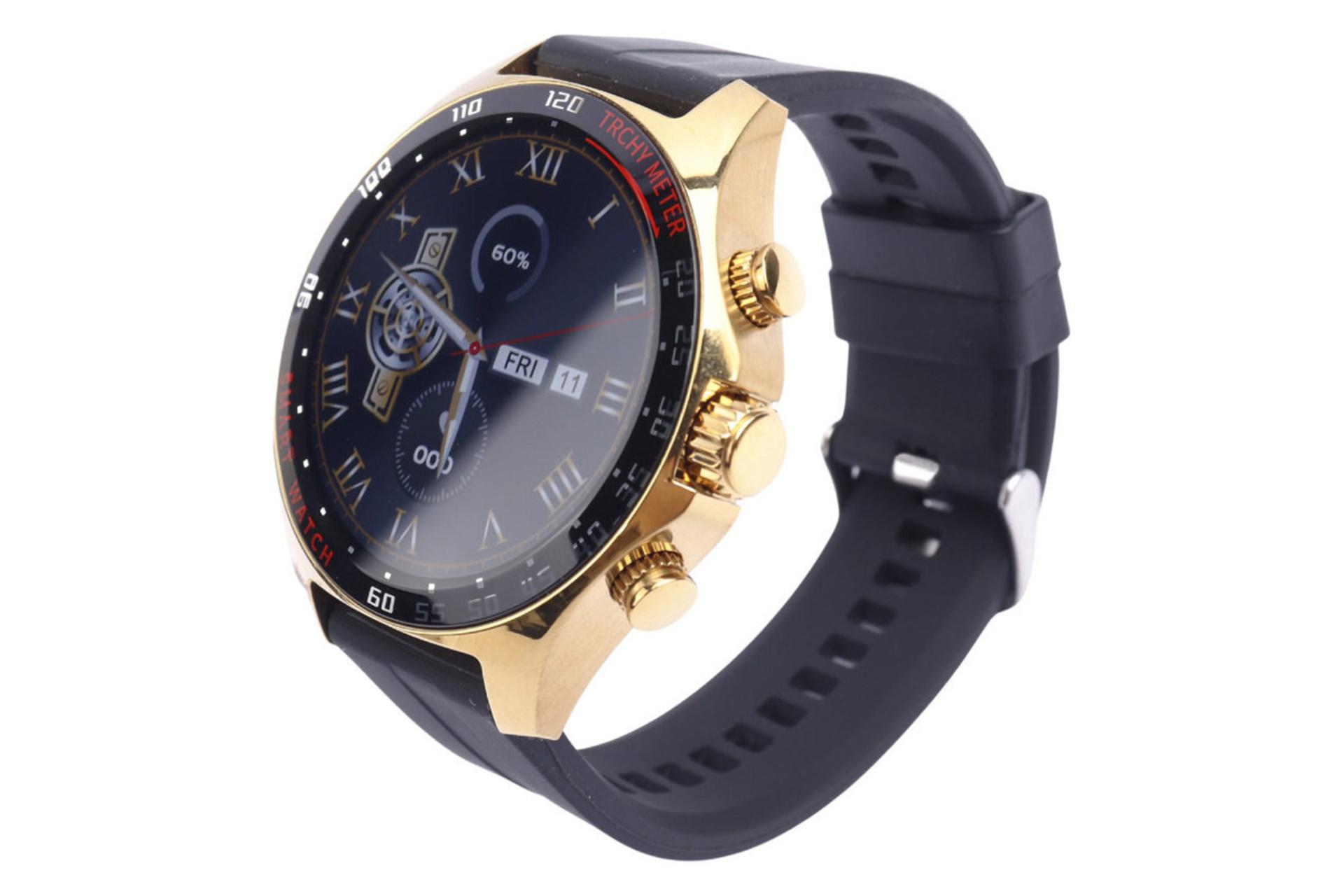 ساعت هوشمند مودیو Modio MR50 طلایی با بند مشکی