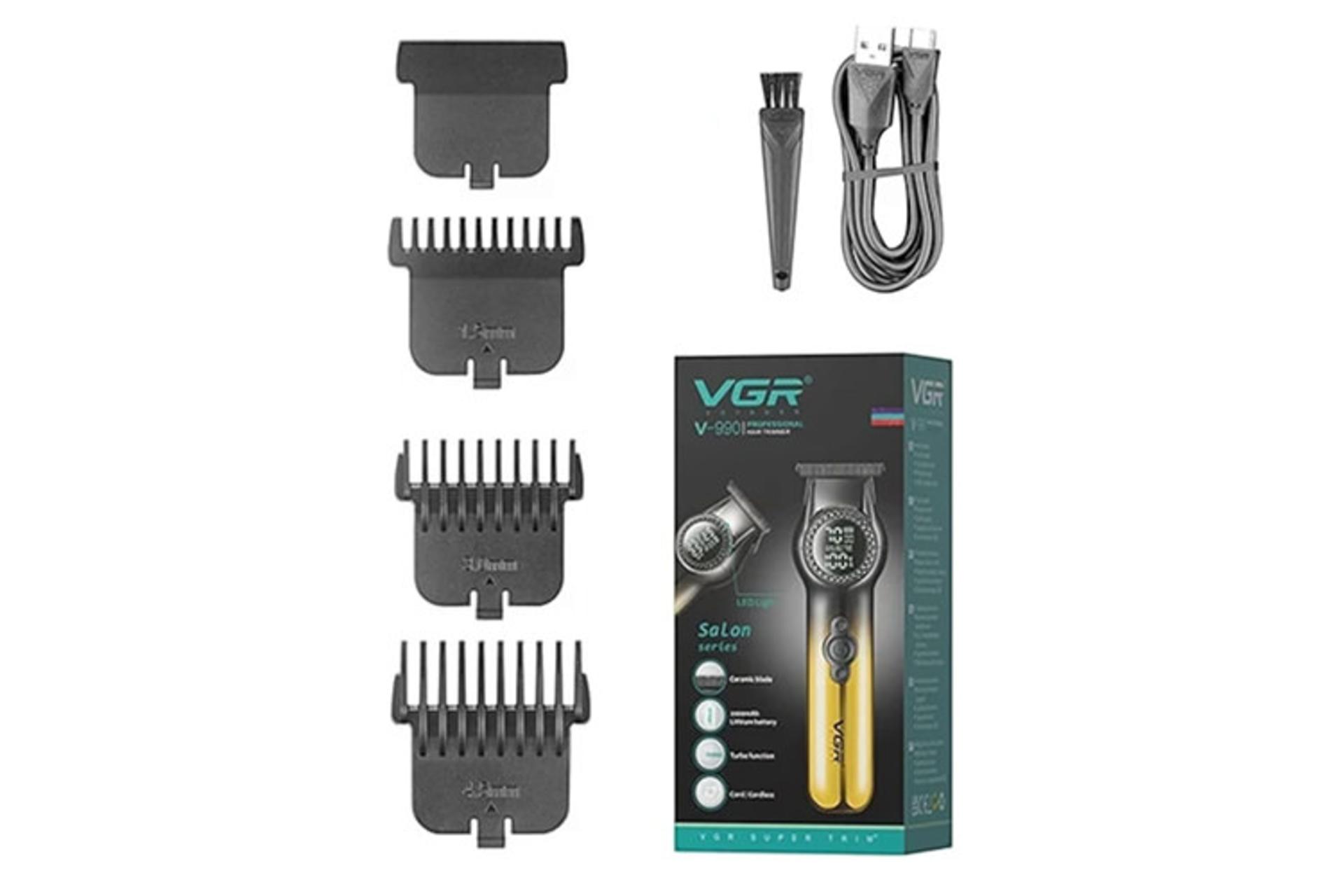 ماشین اصلاح و ریش تراش وی جی آر VGR V-990 شانه ها و لوازم همراه