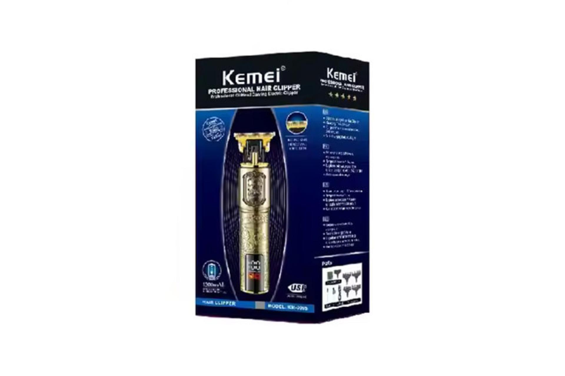 ماشین اصلاح و ریش تراش کیمی Kemei KM-2095 نمای جعبه و بسته بندی
