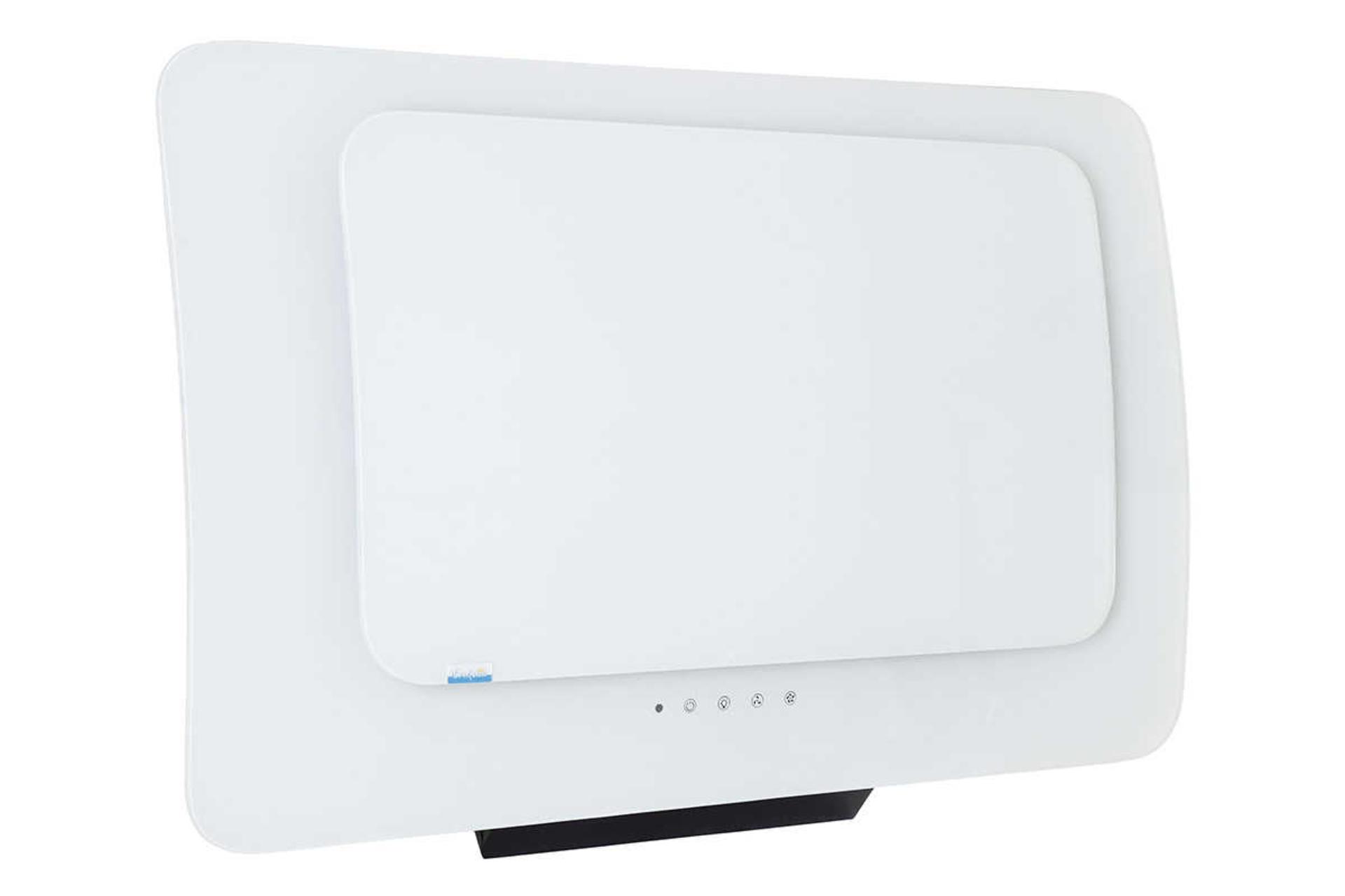 نمای سمت چپ هود مورب اریکسان پاردیک خم 850 رنگ سفید