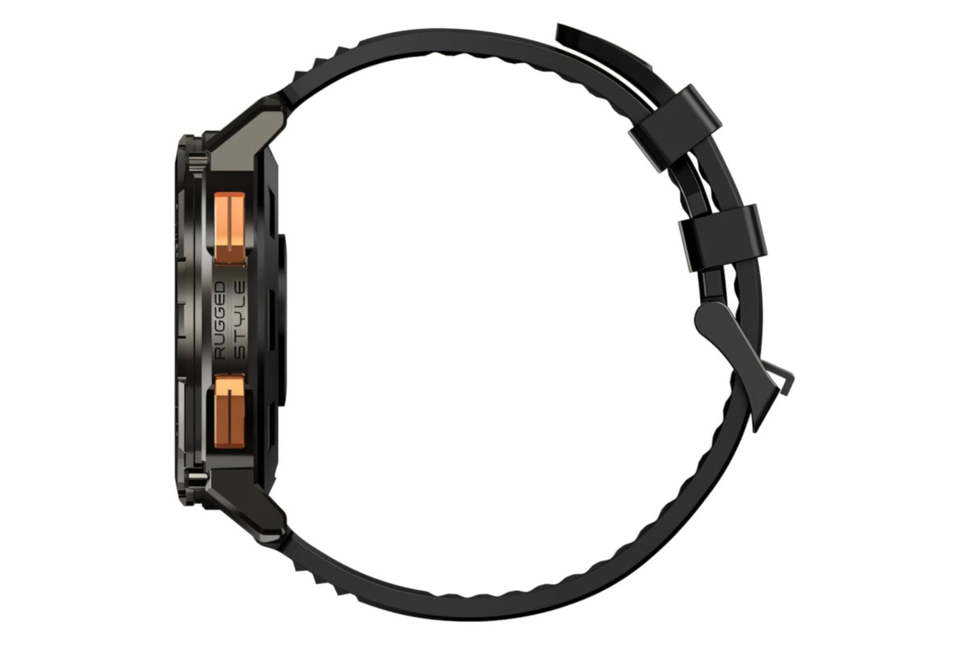 نمای جانبی ساعت هوشمند کازپت KOSPET Tank T2 مشکی