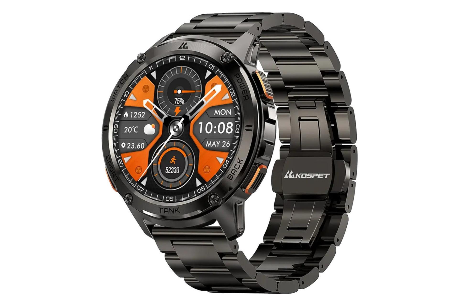 ساعت هوشمند کازپت KOSPET Tank T3 مشکی با بند فلزی